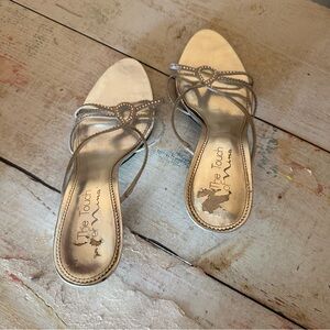 Touch of Nina Metallic Strappy Sandals